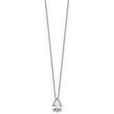 14k White Gold 4 carat Lab Grown Diamond VS+ F+ Pear Complete 18 inch Four Prong Pendant Necklace